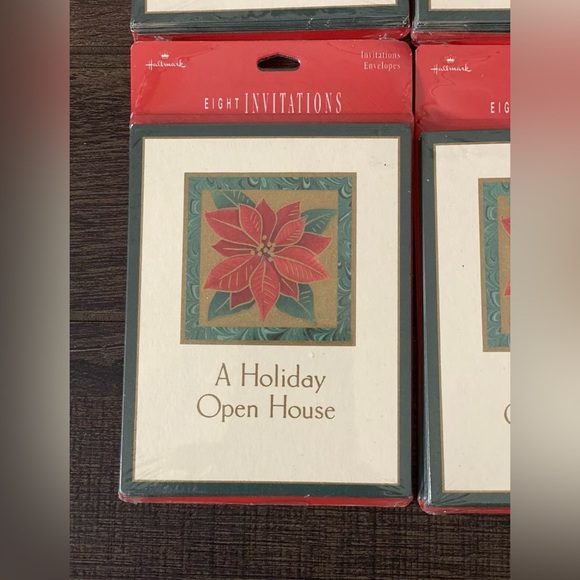 Hallmark Vintage A Holiday Open House Invitations Cards & Envelopes Lot of 4 - Picture 3 of 5